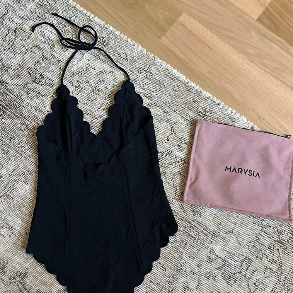 Marysia Swim Textured Black Swimsuit